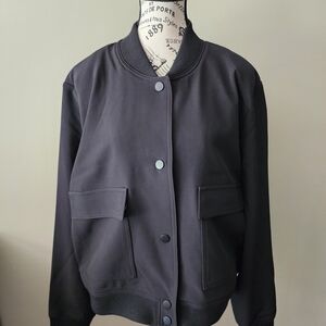 Nine West Charcoal Bomber Jacket